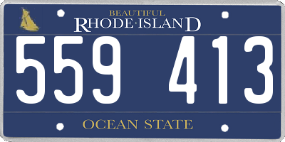 RI license plate 559413