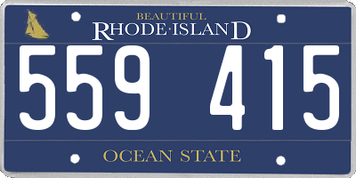RI license plate 559415