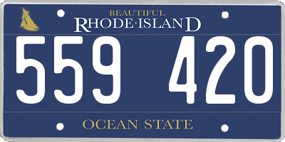 RI license plate 559420