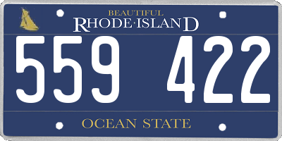RI license plate 559422