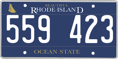 RI license plate 559423