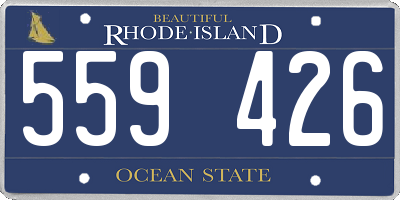 RI license plate 559426