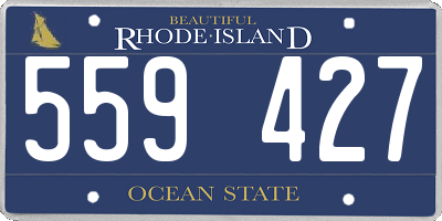 RI license plate 559427