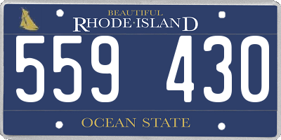 RI license plate 559430