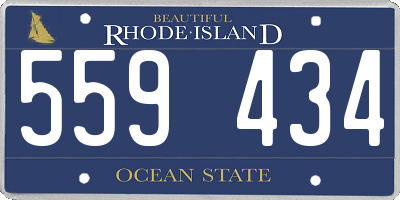 RI license plate 559434