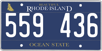 RI license plate 559436