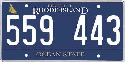 RI license plate 559443