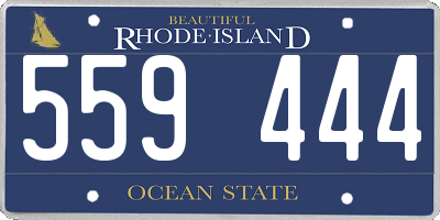 RI license plate 559444