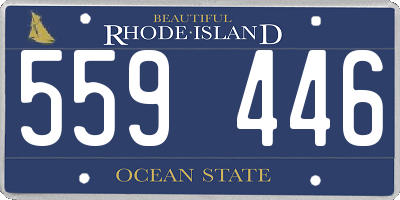 RI license plate 559446