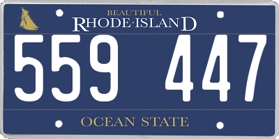 RI license plate 559447