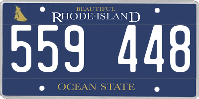 RI license plate 559448