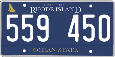 RI license plate 559450