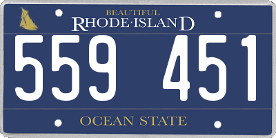 RI license plate 559451
