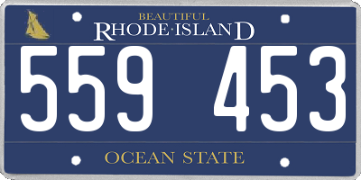 RI license plate 559453