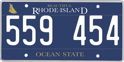 RI license plate 559454