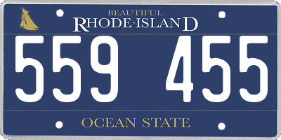 RI license plate 559455