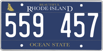 RI license plate 559457