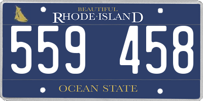 RI license plate 559458