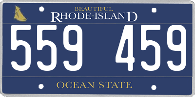 RI license plate 559459