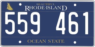 RI license plate 559461