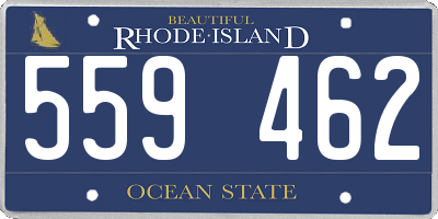 RI license plate 559462