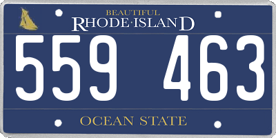 RI license plate 559463