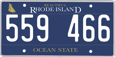 RI license plate 559466