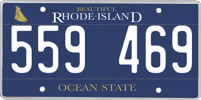 RI license plate 559469