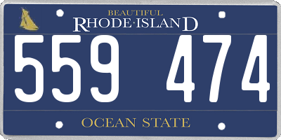 RI license plate 559474