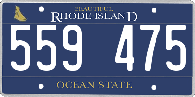 RI license plate 559475