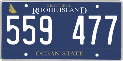 RI license plate 559477