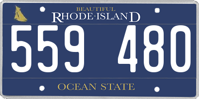 RI license plate 559480