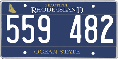 RI license plate 559482