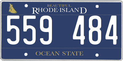 RI license plate 559484