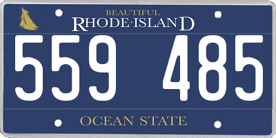 RI license plate 559485