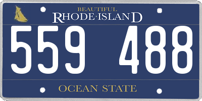 RI license plate 559488