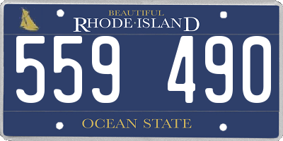 RI license plate 559490