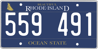 RI license plate 559491