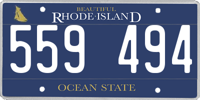 RI license plate 559494