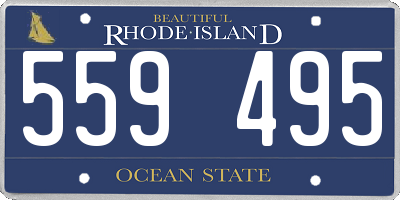 RI license plate 559495