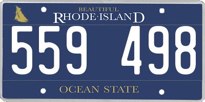 RI license plate 559498