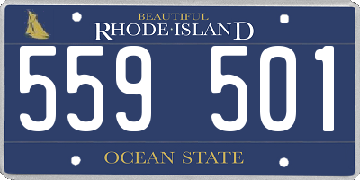 RI license plate 559501