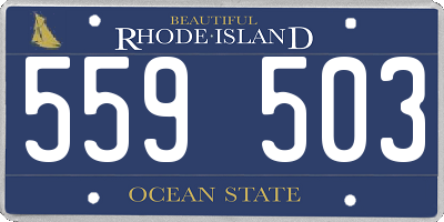RI license plate 559503
