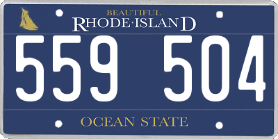 RI license plate 559504