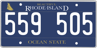 RI license plate 559505