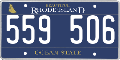 RI license plate 559506