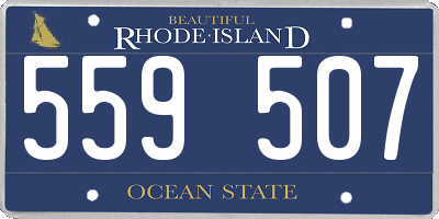 RI license plate 559507