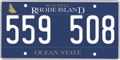 RI license plate 559508