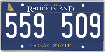 RI license plate 559509