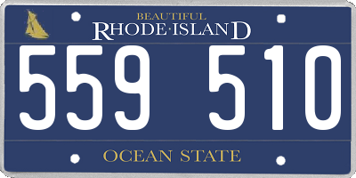 RI license plate 559510